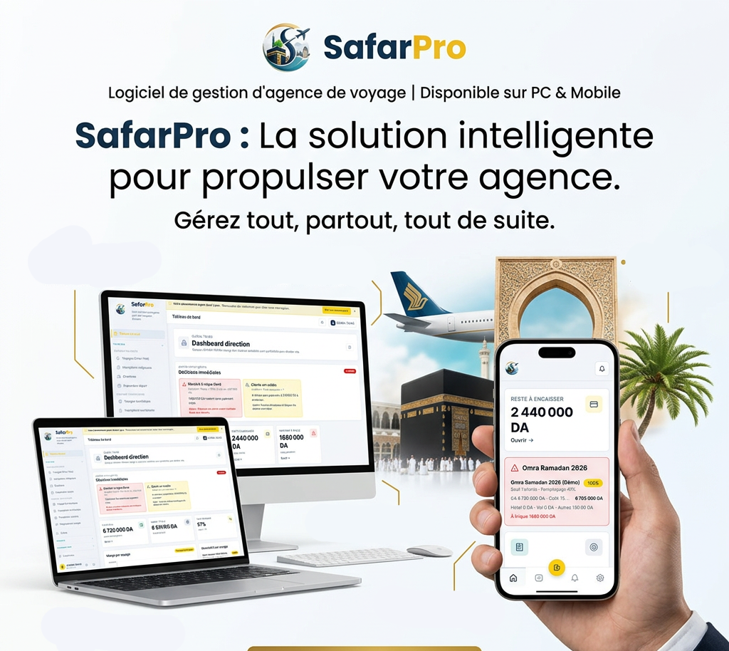 SafarPro —LOGICIEL qui professionnalise votre agence de voyage