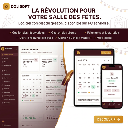 DOLISOFT — Le logiciel de Gestion des salles des fêtes
